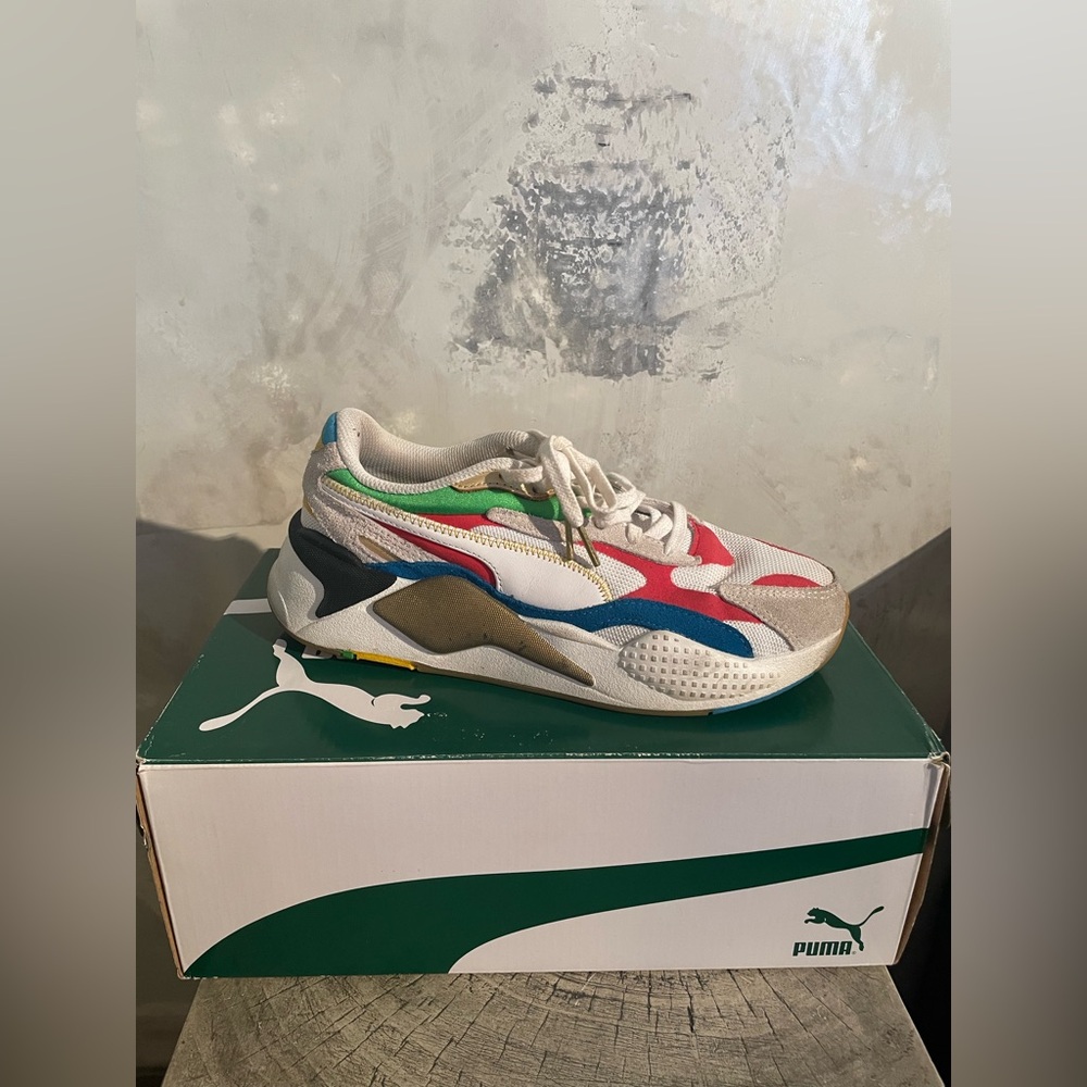 Puma Multicolor Sneakers for Women RS-X3 WH Wn's white-hi ri red-dresden blue